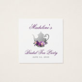 Tea Party Fête des mariées Violet Violet Floral Ta (Dos)