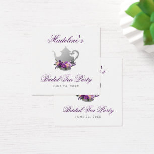 Tea Party Fête des mariées Violet Violet Floral Ta