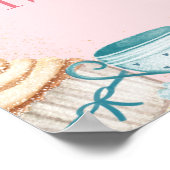 Tea Party Floral Anniversaire fête Affiche de bien (Coin)