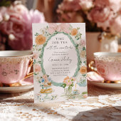 Tea Party Floral Baby Shower Invitation