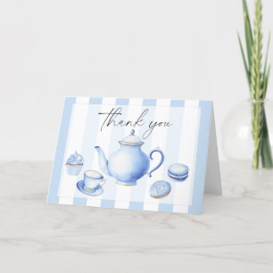 Tea Party Flowers baby shower bedankt