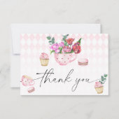 Tea Party Flowers baby shower merci (Devant)