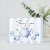 Tea Party Flowers baby shower merci (Debout devant)