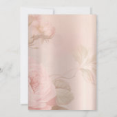 Tea Party Flowers bruids lunch Kaart (Achterkant)