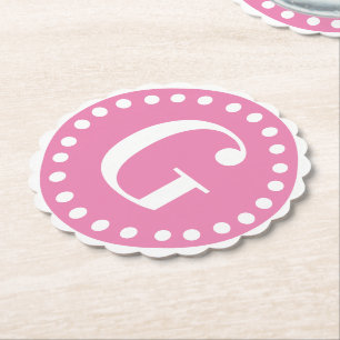 Tea Party Frilly Girly Pink and White Onderzetters