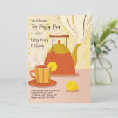 Tea Party Fun Invitation (Debout devant)