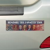 Tea Party - Herstel grondwet Bumpersticker (Op auto)