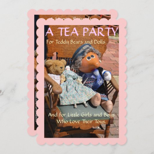Tea Party - Invitation (Devant / Derrière)