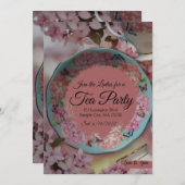 Tea Party Invitation Kaart (Voorkant / Achterkant)