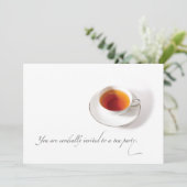 Tea Party Invitation Kaart (Staand voorkant)