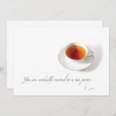 Tea Party Invitation Kaart (Voorkant / Achterkant)