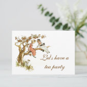 Tea Party Invitation Kaart (Staand voorkant)