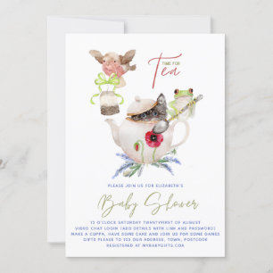 Tea Party Invitations for Baby shower incl Envel.