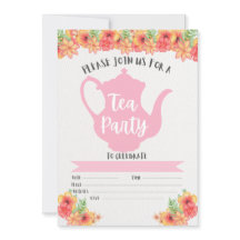 Tea Party Invitations for Girls