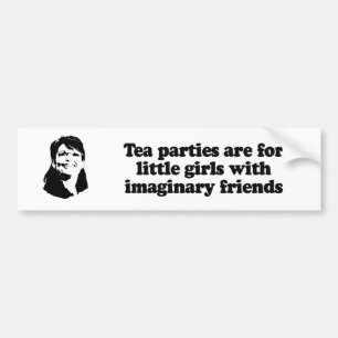 Tea Party is voor kleine meisjes Bumpersticker