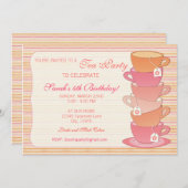 Tea Party Kaart (Voorkant / Achterkant)