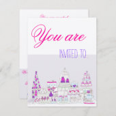 Tea Party Kaart (Voorkant / Achterkant)