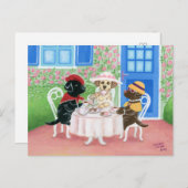 Tea Party Labradors Briefkaart (Voorkant / Achterkant)