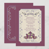 Tea Party Lijst Invitation Kaart (Voorkant / Achterkant)