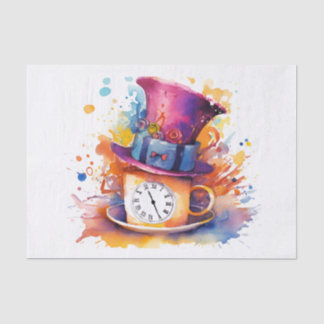 Tea Party Mad Hatter Alice in Wonderland ontkoppel Tissuepapier