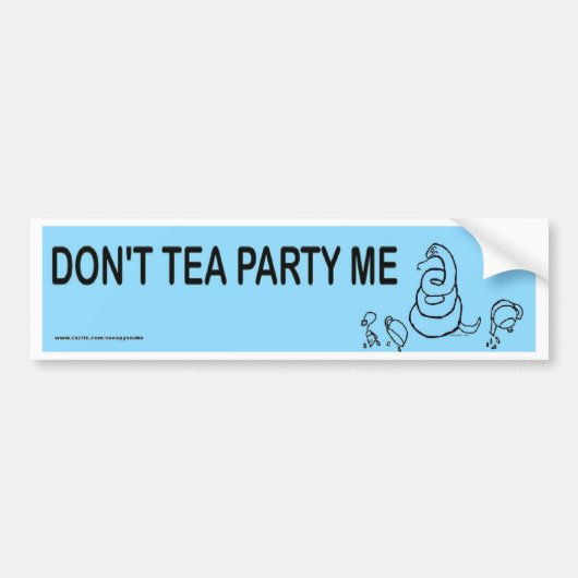 Tea Party me Bumpersticker niet (Voorkant)
