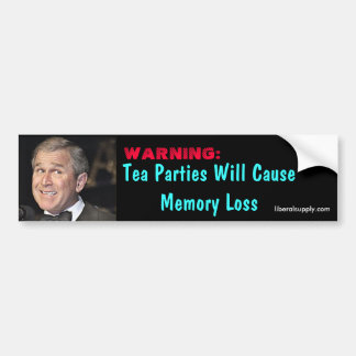 Tea Party Memory Loss Bumpersticker