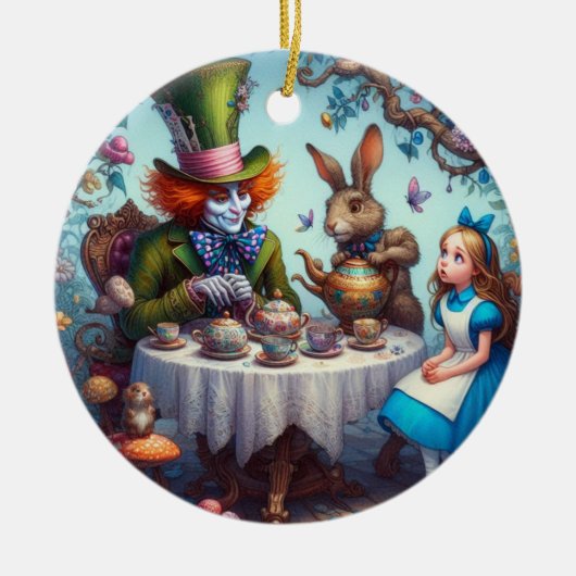 Tea Party met het Hatter ornament (Voorkant)