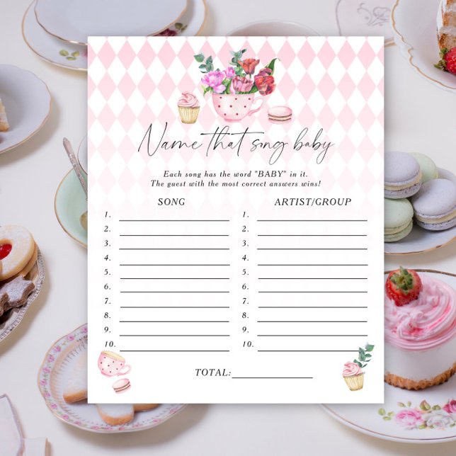 Tea party - Noem dat liedje baby shower spel (Creator heeft geüpload)