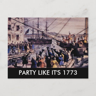TEA PARTY Party, alsof het 1773 is Uitnodiging Briefkaart