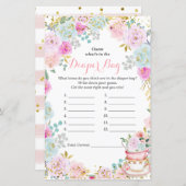 Tea Party Pastel raad wat er in de luier zak zit (Voorkant / Achterkant)