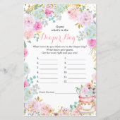 Tea Party Pastel raad wat er in de luier zak zit (Voorkant)