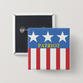 TEA PARTY PATRIOT VIERKANTE BUTTON 5,1 CM (Voorkant /achterkant)