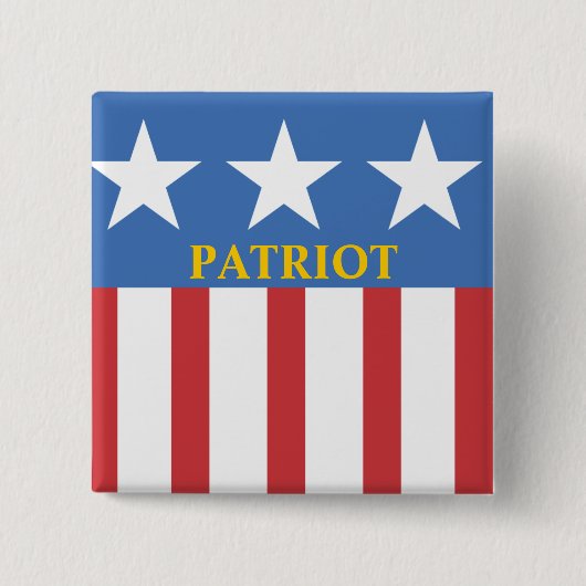 TEA PARTY PATRIOT VIERKANTE BUTTON 5,1 CM (Voorkant)