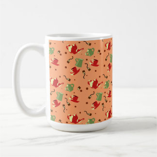 Tea Party Pattern - grillige theepotten, beker Koffiemok