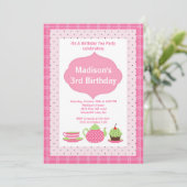 Tea Party Photo Invitation à la fête d'anniversair (Debout devant)