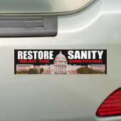 Tea Party - Restore Sanity Bumpersticker (Op auto)