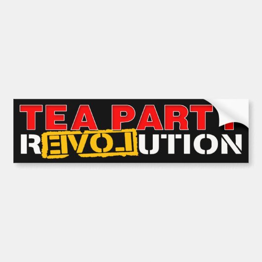 Tea Party Revolution Bumpersticker (Voorkant)