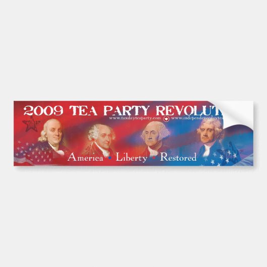Tea Party Revolution Bumpersticker 2009 (Voorkant)