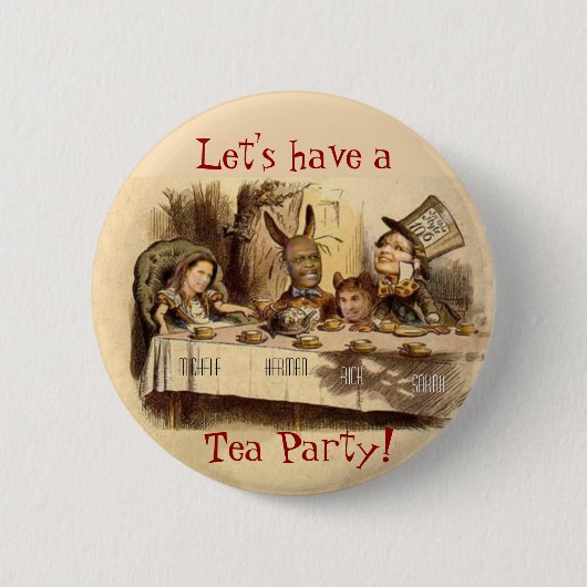 Tea Party Ronde Button 5,7 Cm (Voorkant)