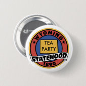 TEA PARTY RONDE BUTTON 5,7 CM (Voorkant /achterkant)