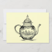 Tea Party Sjabloon Uitnodiging (Achterkant)