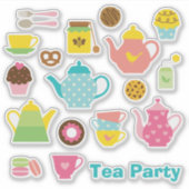 Tea Party Sticker Set (Voorkant)