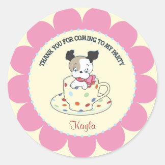 Tea Party | Stickers Faveur Rétro