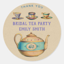 Tea Party Stickers - OM HET EVEN WELKE BEWEGING
