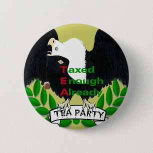 TEA Party Supply Ronde Button 5,7 Cm