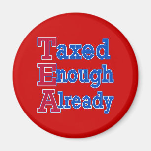TEA PARTY Taxed genoeg reeds gereed overhemden Magneet