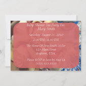 Tea Party Tea Cup Invitations de douche pour bébés (Dos)