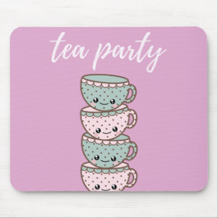 Tea Party Teacups roze Muismat