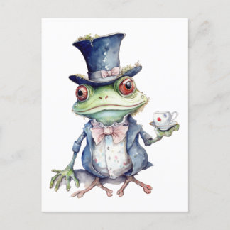 Tea Party Toad in Top Hoed Briefkaart