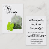Tea Party uitnodigingen (Voorkant / Achterkant)